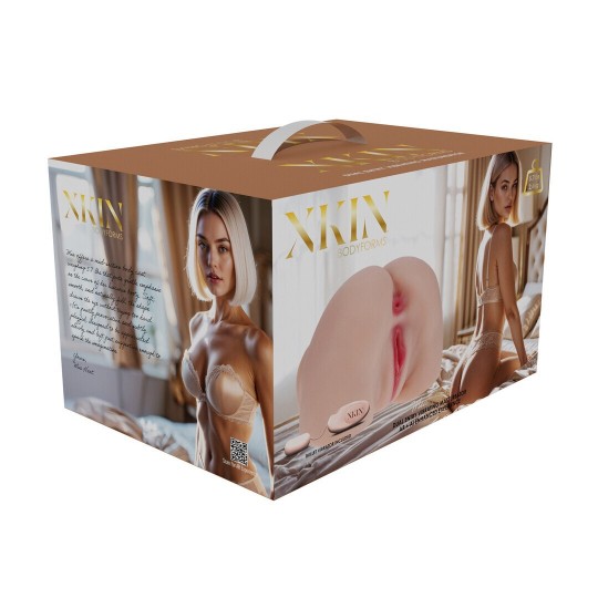 BODYFORMS - MIA HART - DUAL ENTRY VIBRATING MASTURBATOR - 2,5 KG / 5.7 LBS - FLESH