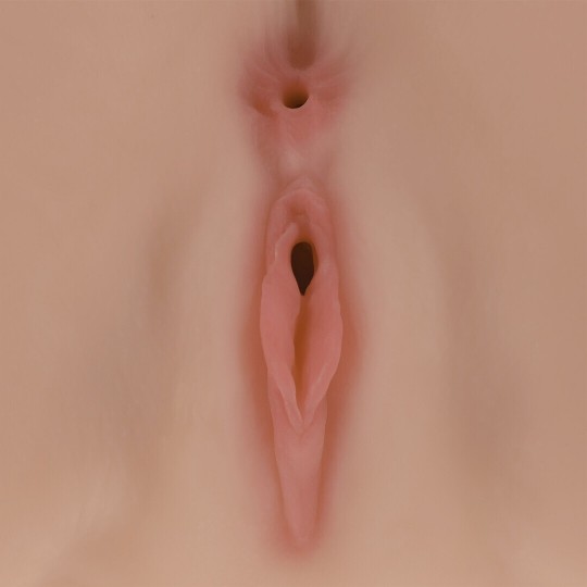 BODYFORMS - VALENTINA VELLURE - DUAL ENTRY VIBRATING MASTURBATOR - 4,2 KG / 9.3 LBS - TAN