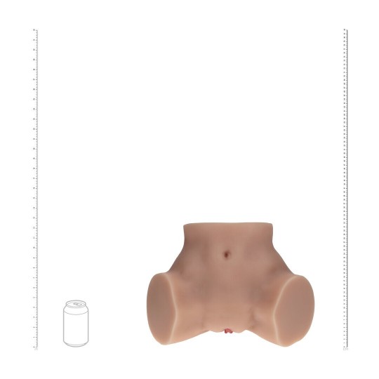 BODYFORMS - VALENTINA VELLURE - DUAL ENTRY VIBRATING MASTURBATOR - 4,2 KG / 9.3 LBS - TAN