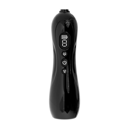 AUTOMATIC VAGINA AND BREAST PUMP WITH ROTATING AND VIBRATING TONGUE - BLACK