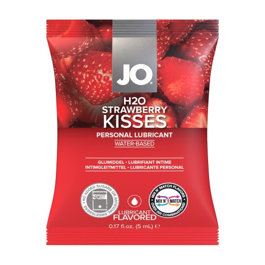 H2O - STRAWBERRY KISSES - WATERBASED LUBRICANT - 0.17 FL OZ / 5 ML - SACHET