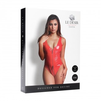 POLLY - PVC ZIP BODY - ONE SIZE - RED