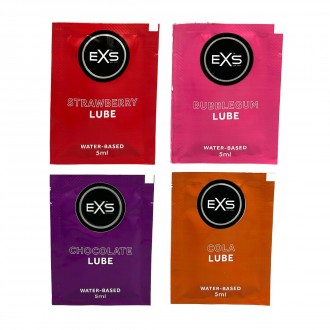 EXS CLEAR LUBE FLAVOURED - 5 ML SACHETS - 100 PIECES