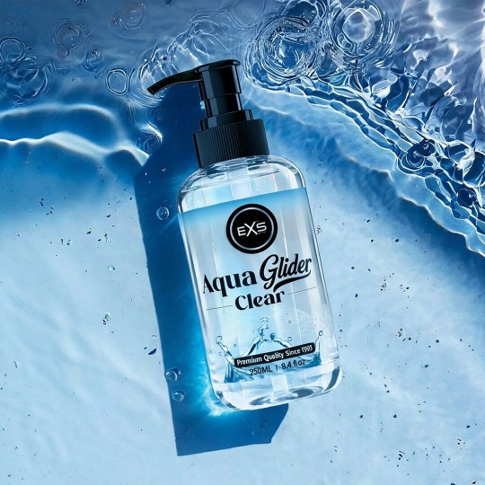 EXS AQUAGLIDER CLEAR - WATERBASED LUBRICANT - 8.4 FL OZ / 250 ML