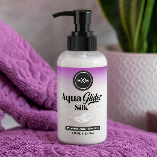 EXS AQUAGLIDER SILK - WATERBASED LUBRICANT - 8.4 FL OZ / 250 ML