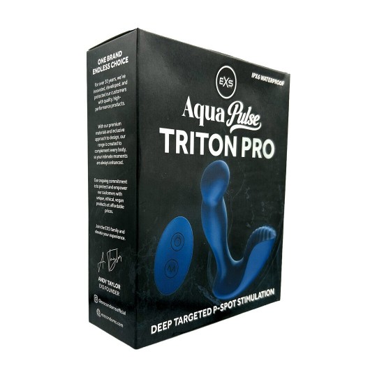 EXS AQUAPULSE - TRITON PRO - PROSTATE MASSAGER WITH REMOTE CONTROL - BLUE