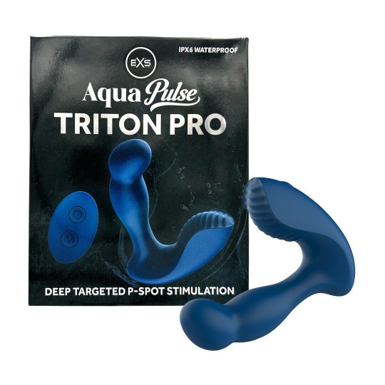 EXS AQUAPULSE - TRITON PRO - PROSTATE MASSAGER WITH REMOTE CONTROL - BLUE