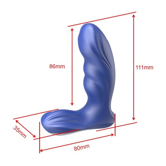 BEGINNER PROSTATIC VIBRATOR - DUAL MOTOR - BLUE