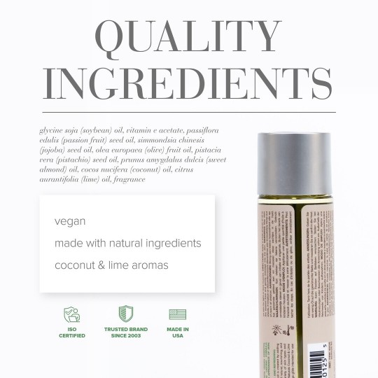NATURALS - COCONUT AND LIME - MASSAGE OIL - 4 FL OZ / 120 ML
