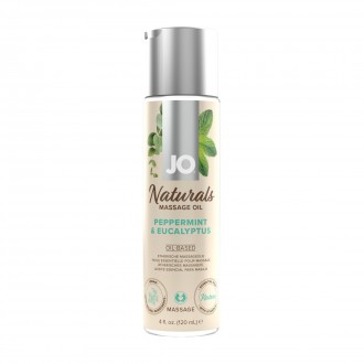 NATURALS - PEPPERMINT AND EUCALYPTUS - MASSAGE OIL - 4 FL OZ / 120 ML