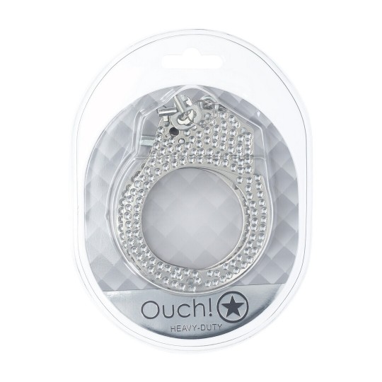 HEAVY-DUTY DIAMOND HANDCUFFS - SILVER