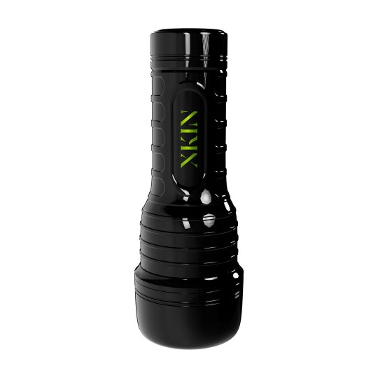 METALLIX - AZA VELVET - VIBRATING TORCH MASTURBATOR - PUSSY - 590G - BLACK/FLESH