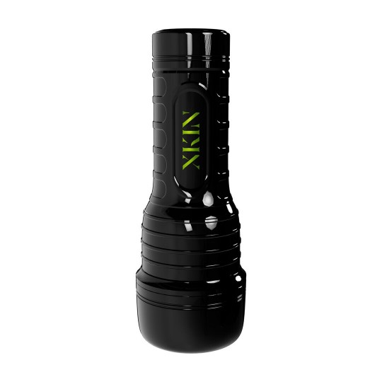 METALLIX - LANA ECLIPSE - VIBRATING TORCH MASTURBATOR WITH SUCTION - PUSSY - 660G - BLACK/TAN