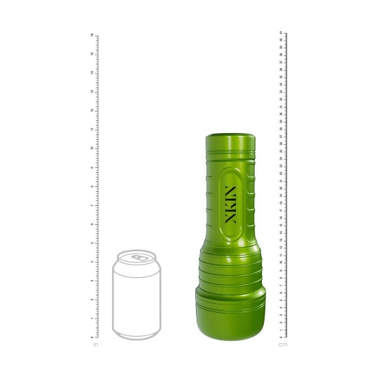 METALLIX - LYV ROYALE - VIBRATING TORCH MASTURBATOR WITH SUCTION - MOUTH - 660G - GREEN/BROWN