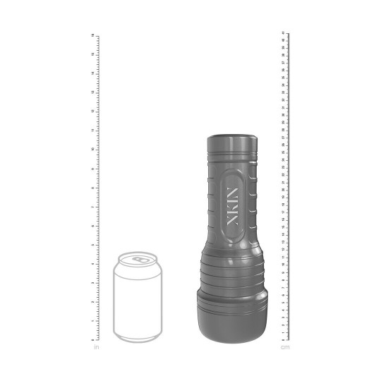 METALLIX - CHLOE MIRAGE - VIBRATING TORCH MASTURBATOR WITH SUCTION - PUSSY - 660G - SILVER/FLESH