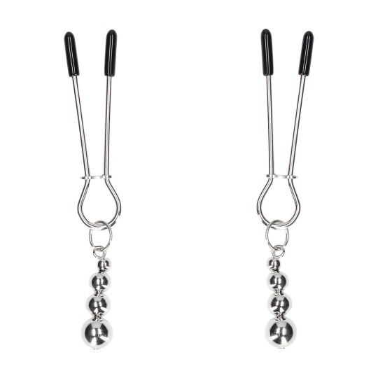 NIPPLE CLAMP SET - FOUR BEADS - SILVER