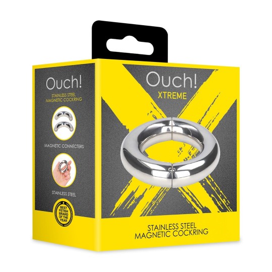 STAINLESS STEEL MAGNETIC COCKRING - SILVER