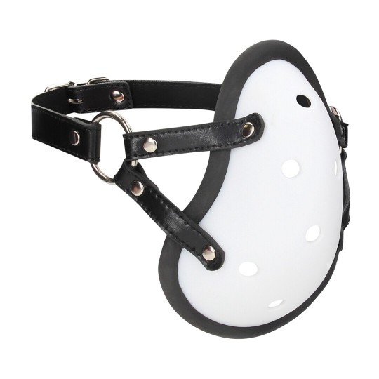 JOCK MUZZLE WITH ADJUSTABLE STRAPS - WHITE