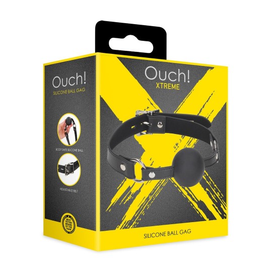SILICONE BALL GAG - BLACK