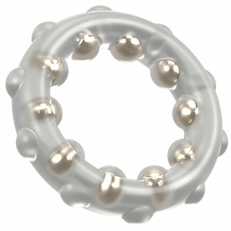 COCK RING WITH METAL BALLS