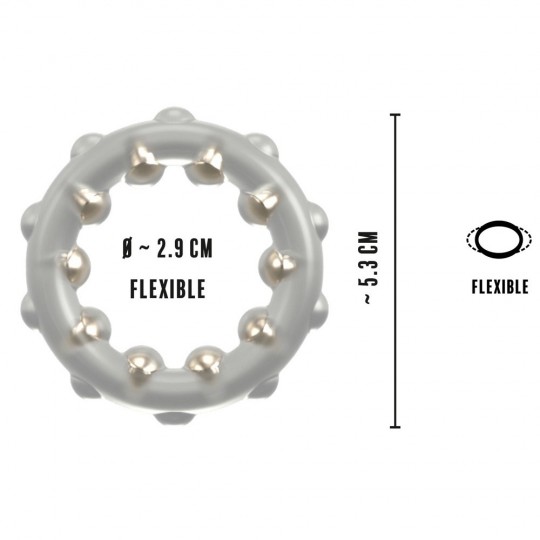 COCK RING WITH METAL BALLS