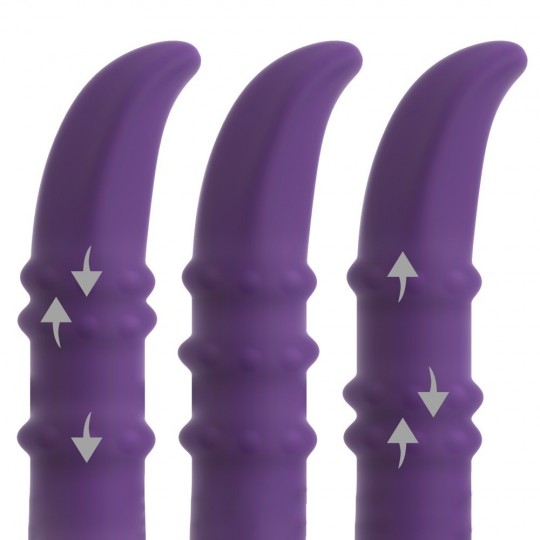 NODDING RABBIT VIBRATOR WITH 3 MOVING RINGS