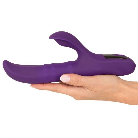 NODDING RABBIT VIBRATOR WITH 3 MOVING RINGS
