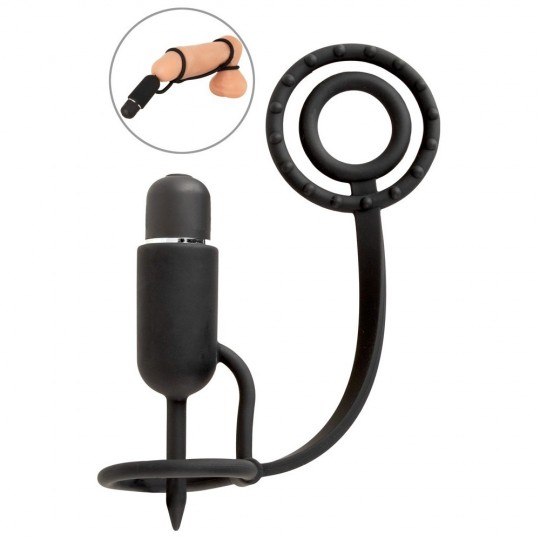 PENISPLUG WITH VIBRATOR AND COCK RINGS