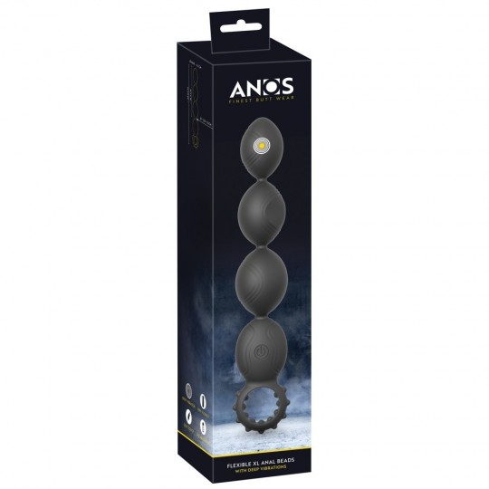 FLEXIBLE XL ANAL BEADS WITH DEEP VIBRATIONS