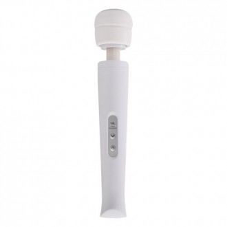 MASSAJADOR COM CARREGADOR USB CANDY PIE MAGIC WAND BRANCO