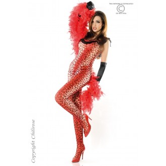 BODYSTOCKING  Y TANGA CR-3334 ROJO