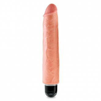 VIBRADOR REALÍSTICO KING COCK VIBRATING STIFFY 10” BRANCO