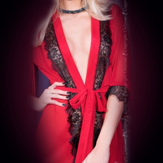 ROBE AND THONG CR-4113 RED