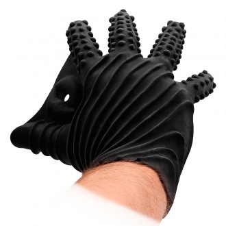 GUANTE ESTIMULANTE DE SILICONA FIST IT NEGRO