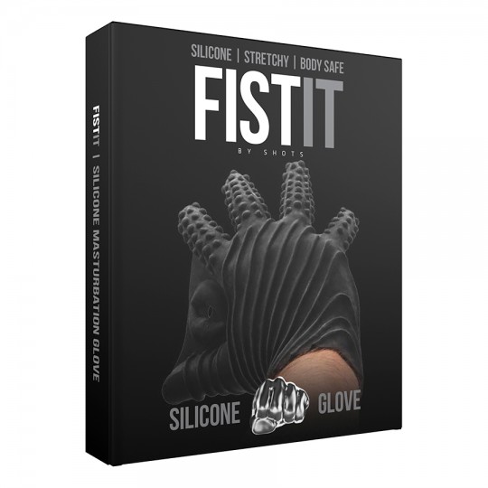 GUANTE ESTIMULANTE DE SILICONA FIST IT NEGRO