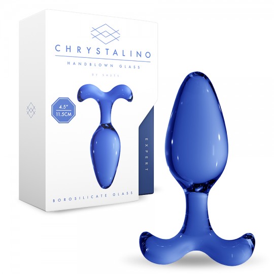 CHRYSTALINO EXPERT GLASS DILDO BLUE