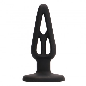 PLUG ANAL EN SILICONA PLUG & PLAY 4” NEGRO