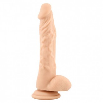 REAL SAFE LONG STOCKY SILICONE DILDO WHITE