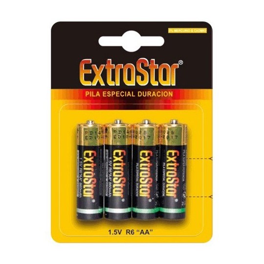 4 PILHAS AA SALINAS EXTRASTAR