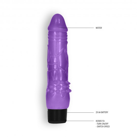 VIBRADOR REALISTA 8&quot; FAT VIBE GC MORADO
