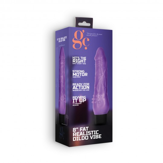 VIBRADOR REALISTA 8&quot; FAT VIBE GC MORADO