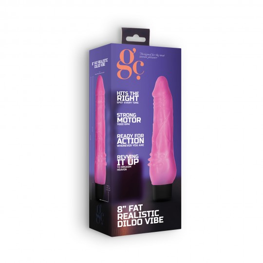 VIBRADOR REALÍSTICO 8&quot; FAT VIBE GC ROSA