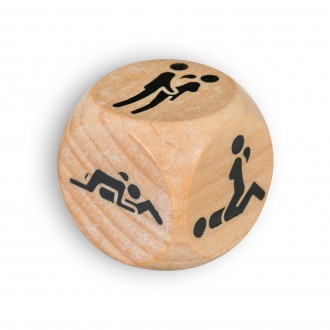 WOODEN DICE WITH SEX POSITIONS