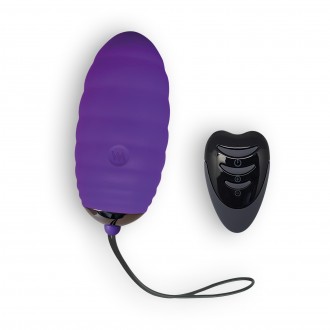 ADRIEN LASTIC OCEAN BREEZE RECHARGEABLE VIBRATING EGG WITH REMOTE CONTROL PURPLE
