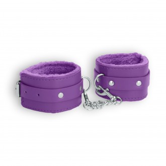 MANETTE Ahi! POLSINI IN PELLE PELUCHE VIOLA