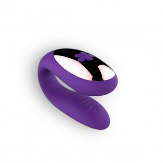 TOYZ4LOVERS RECHARGEABLE COUPLE VIBRATOR WITH REMOTE PURPLE