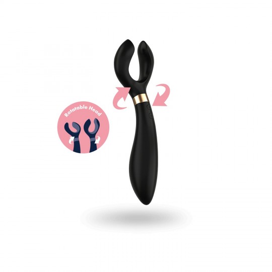 VIBRADOR PARTNER MULTIFUN 3 CON CARGADOR USB NEGRO