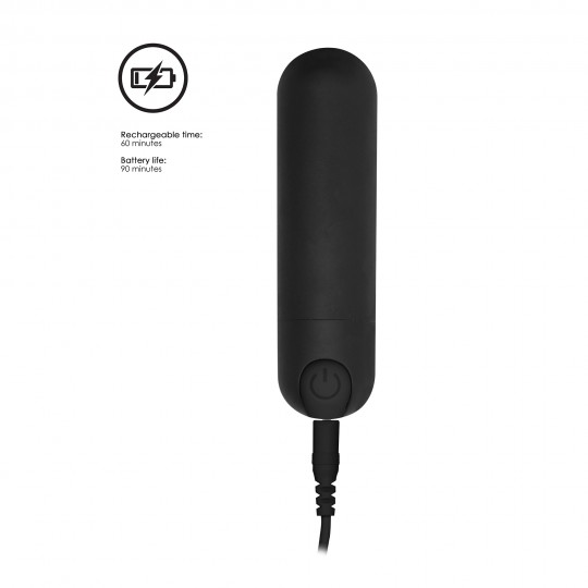 BALA VIBRATÓRIA RECARREGÁVEL PRETA BE GOOD TONIGHT