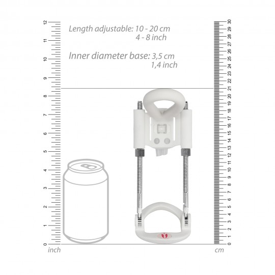 EXTENSOR DE PENE POR TRACCIÓN PENIS EXTENDER PUMPED BLANCO