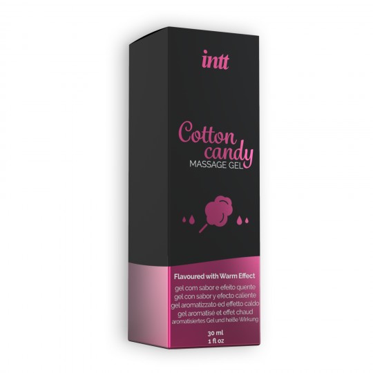 GEL DE MASSAGEM COM SABOR A ALGODÃO DOCE INTT 30 ML